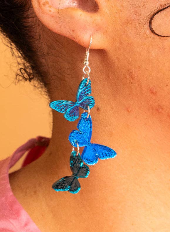 Blue Butterfly Earrings