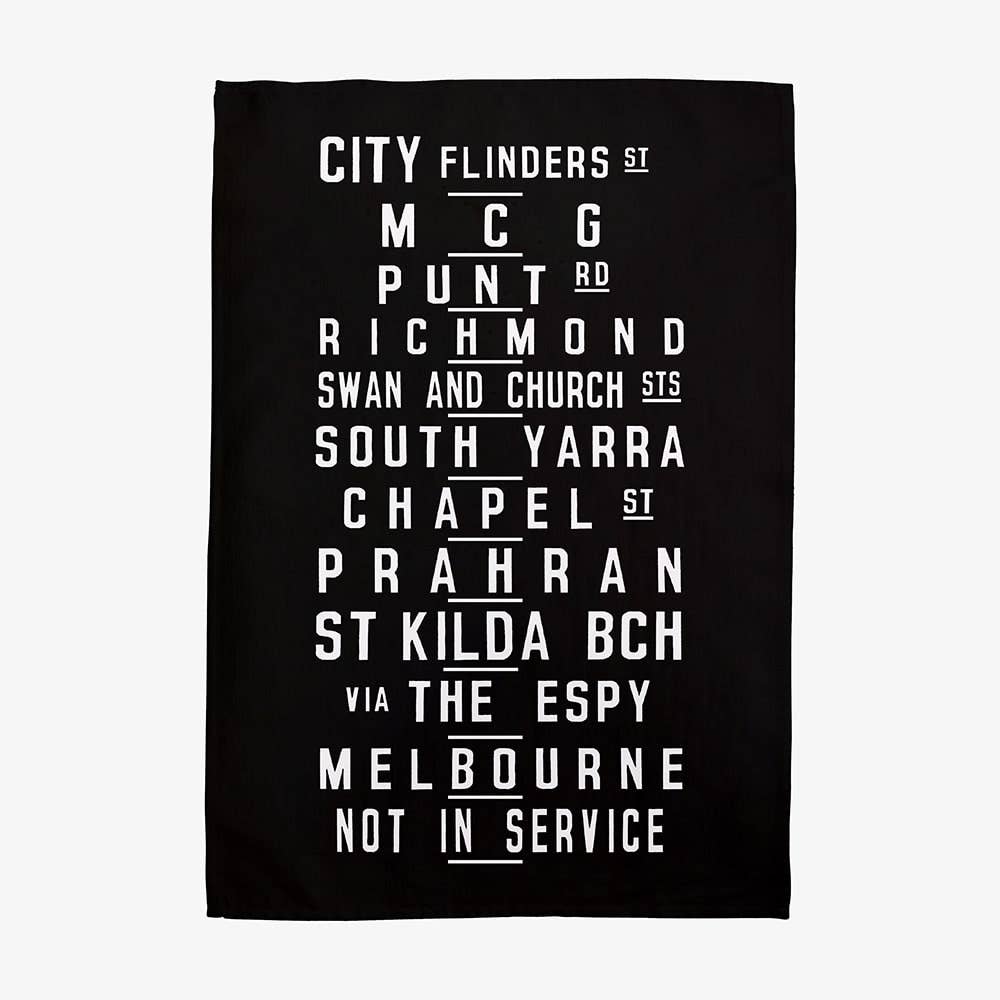 Melbourne Tram Banner Tea Towel