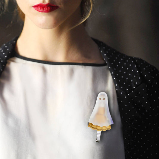 Ghost Girl Brooch