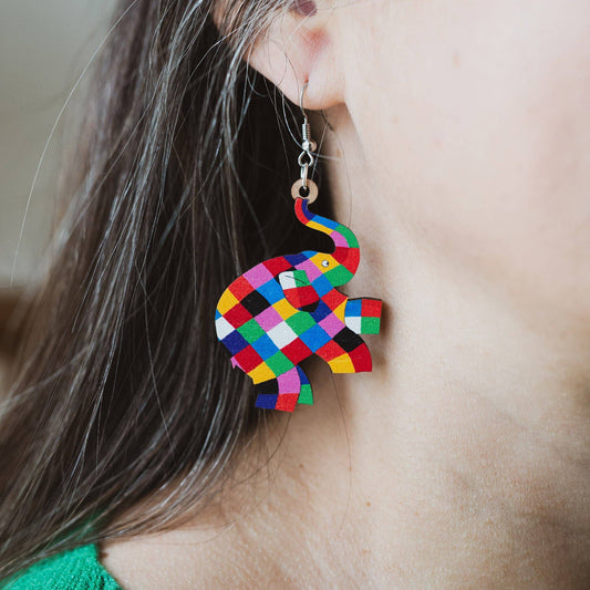 Elmer The Elephant Earrings