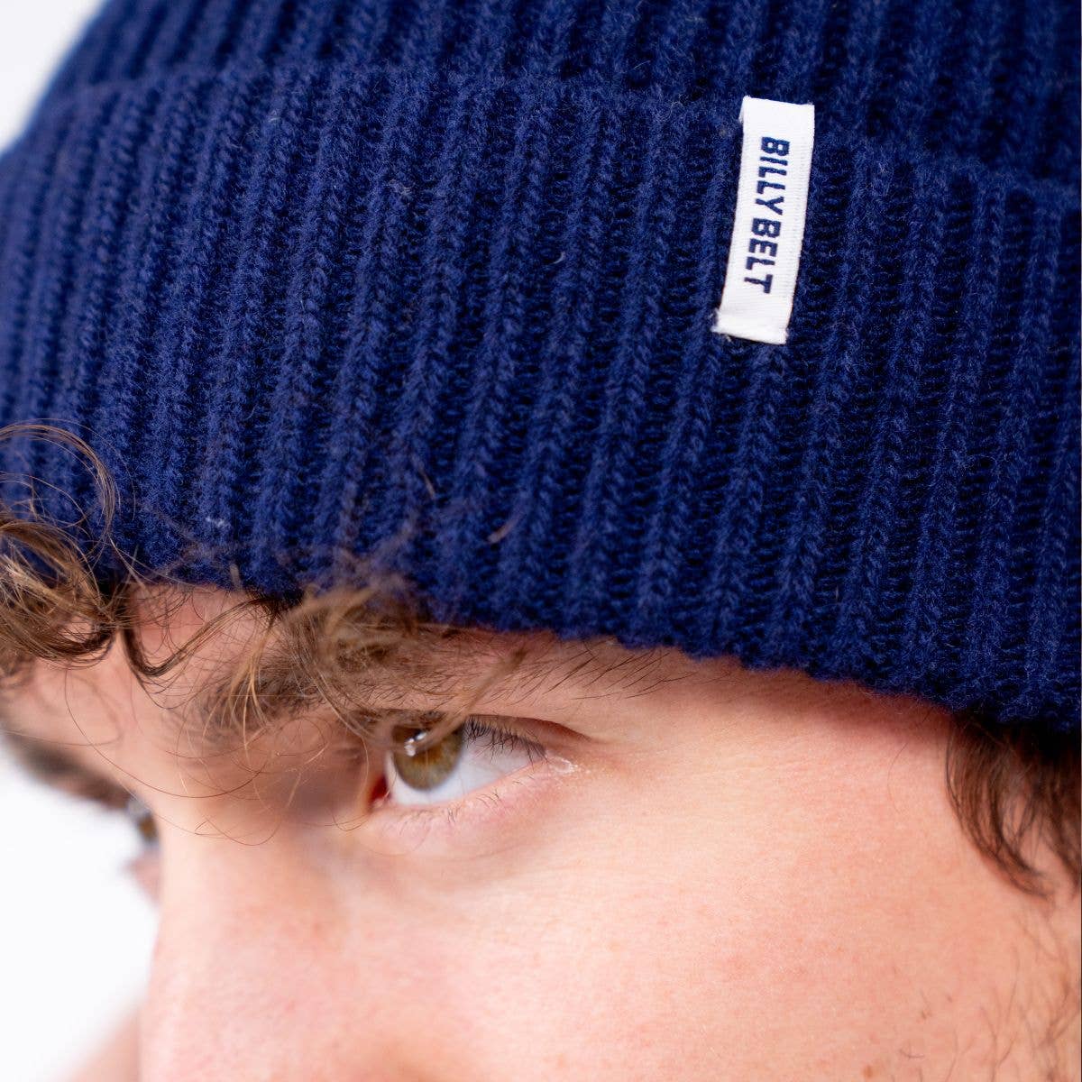 BILLYBELT Deep Blue Lambswool Beanie