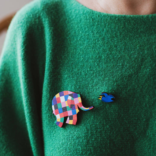 Elmer The Elephant Brooch