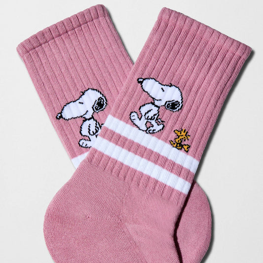 BeSnoopy Stripes Street Pink Socks