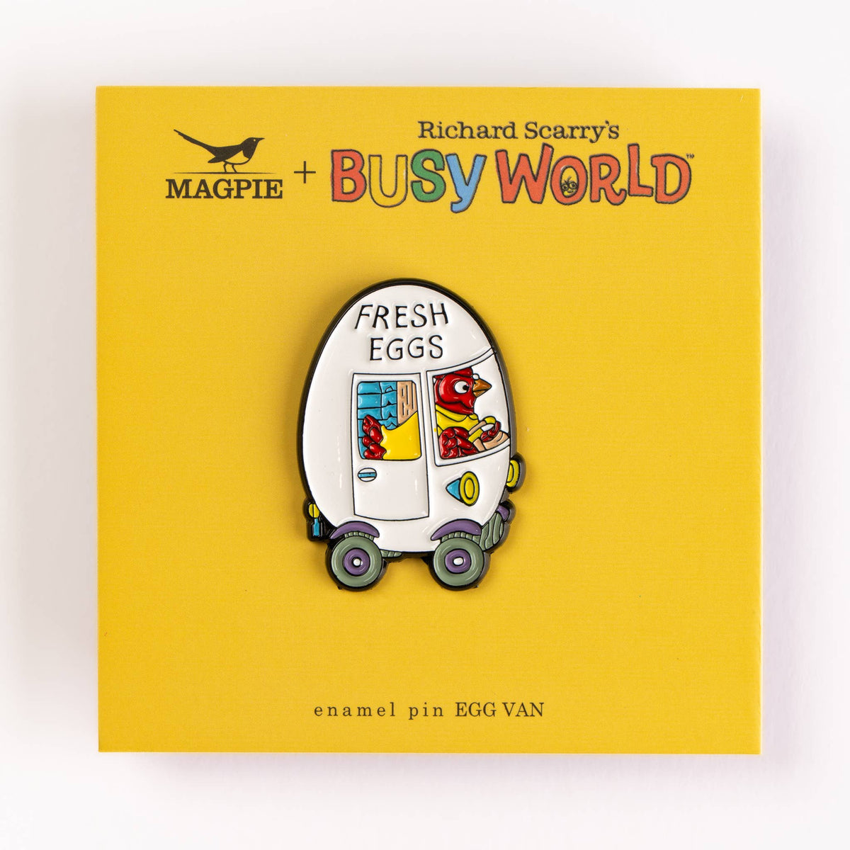 Richard Scarry Enamel Pin - Egg Van