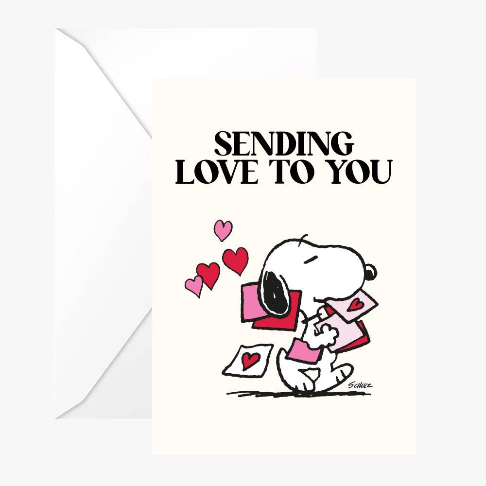 Peanuts Card - Sending love to you
