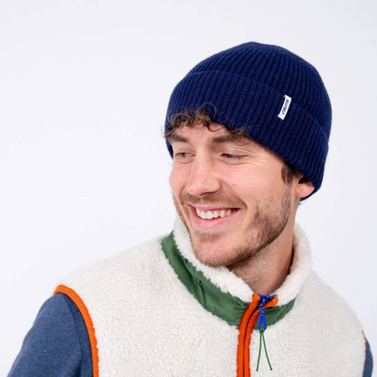 BILLYBELT Deep Blue Lambswool Beanie