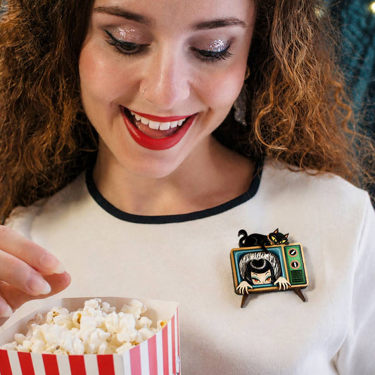 Night TV Brooch