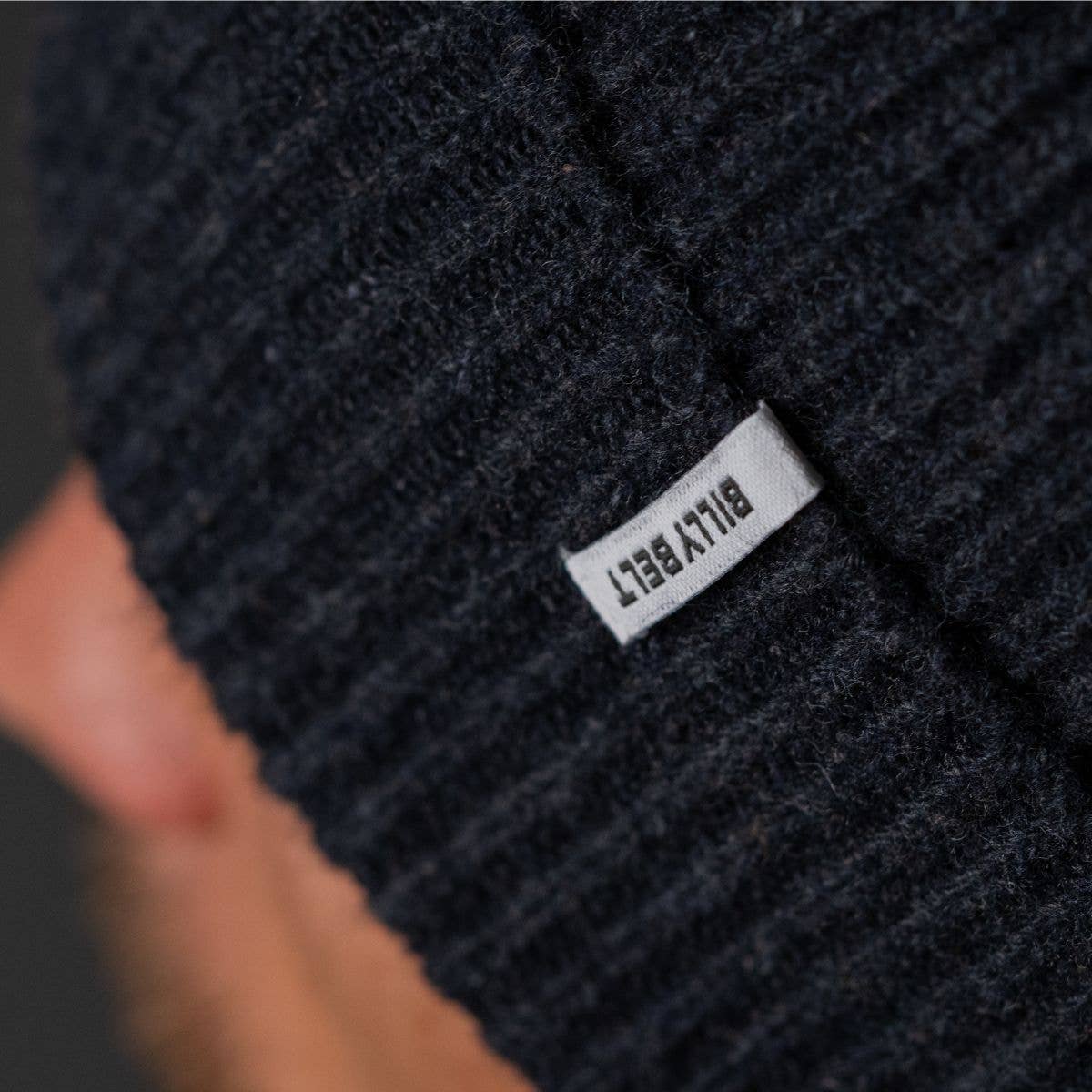 BILLYBELT Dark Grey Lambswool Beanie