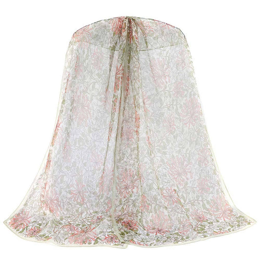 May Morris Honeysuckle Pure Silk Scarf
