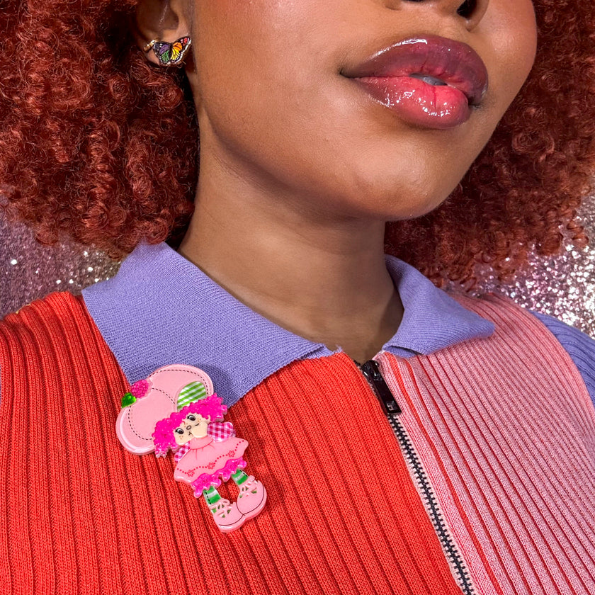 Raspberry Tart Brooch