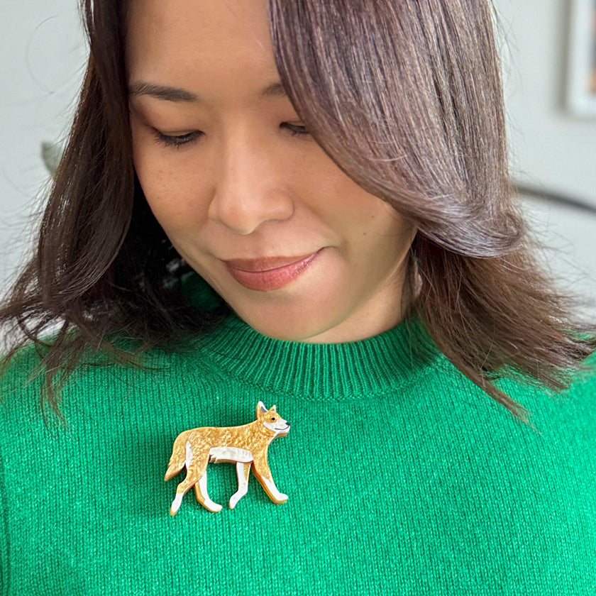 Dave the Dingo Brooch