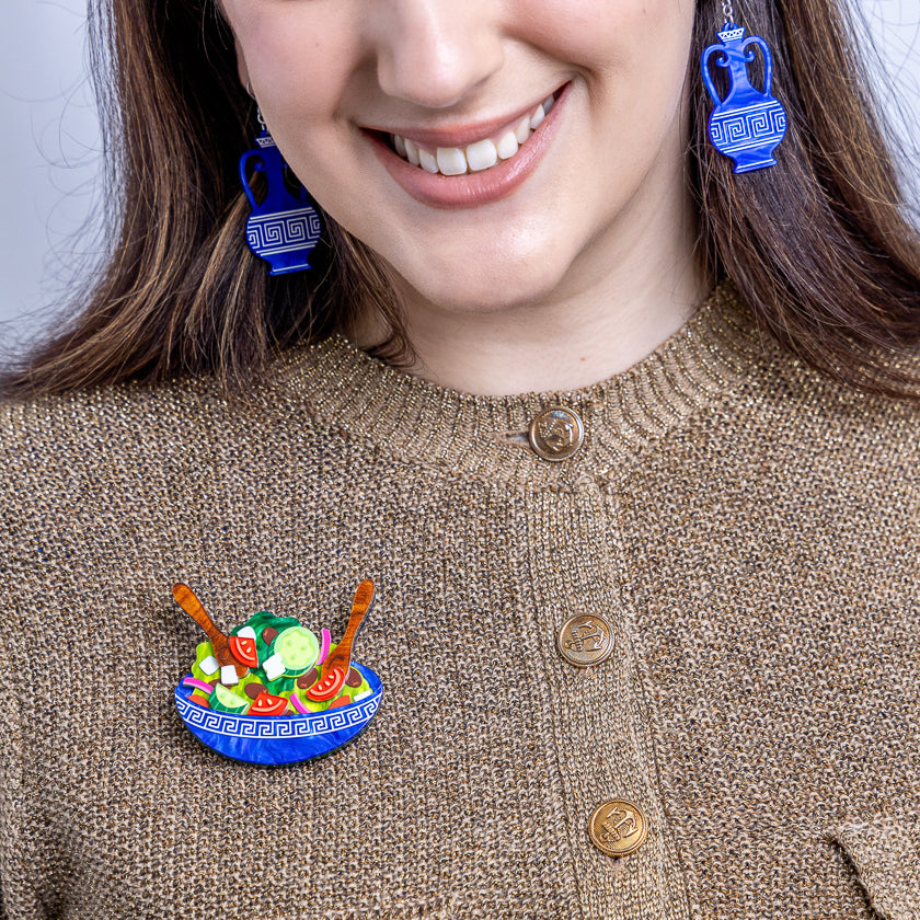 Greek Salad Brooch