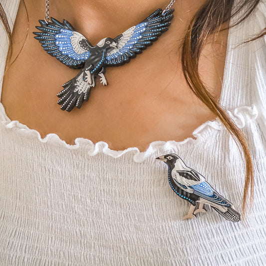 Kulpurru (Magpie) Brooch