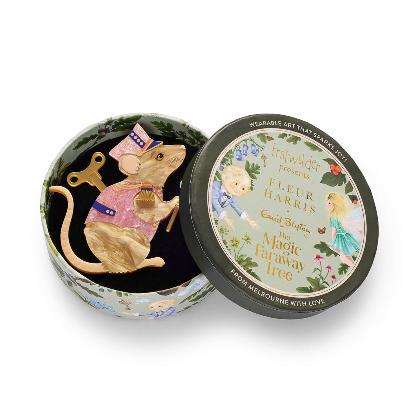 Clockwork Mouse Brooch