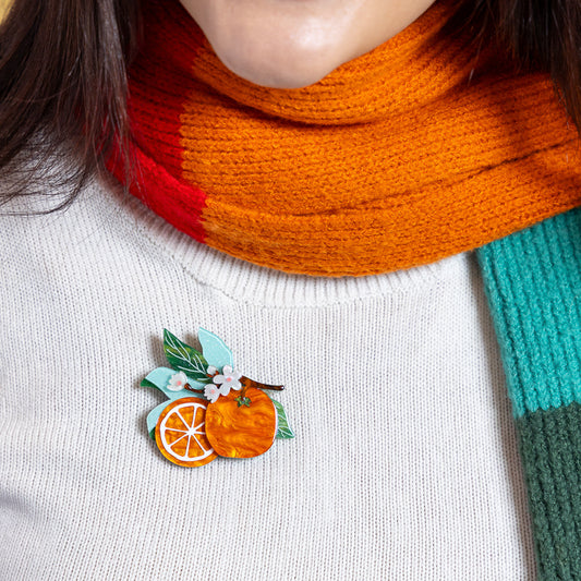 Orange Crush Brooch