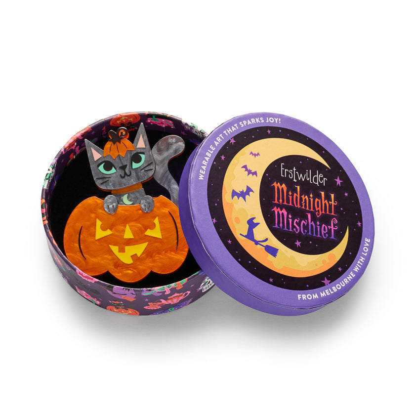 Cat O'Lantern Brooch