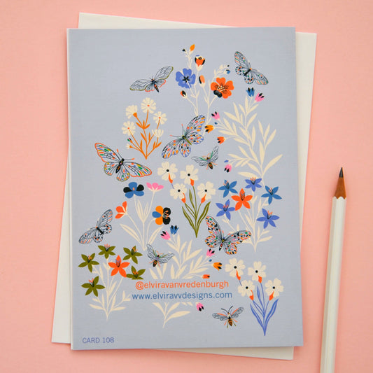 Butterflies & Bees Card
