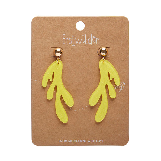 Reef Coral Drop Earrings - Yellow