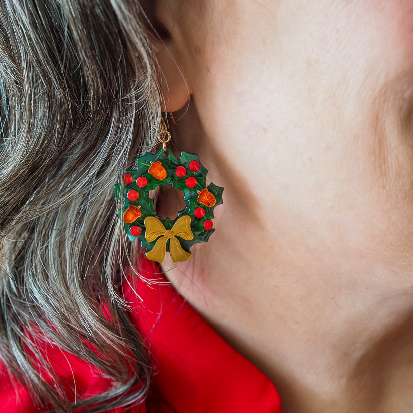 Forest Wreath Drop Earrings