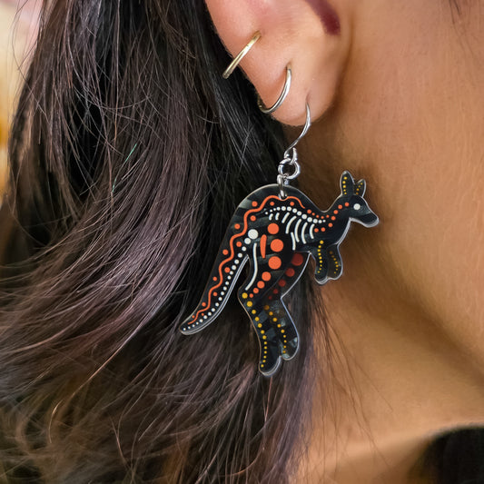 Matjumpa Ritjinguthinha (Kangaroo) Drop Earrings
