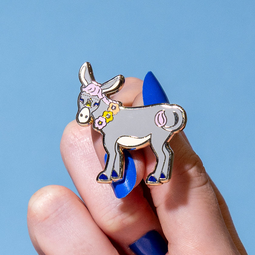Devoted Donkey Enamel Pin