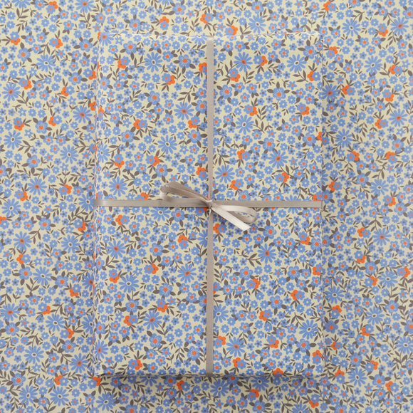 Pretty Petit Blue Floral Wrapping Paper