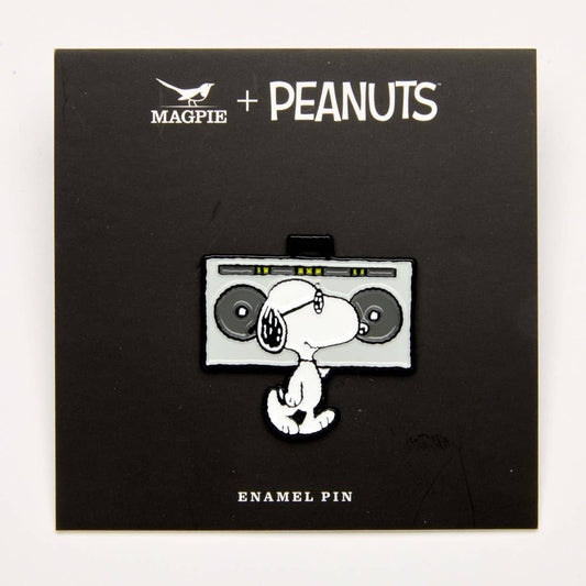 Peanuts Pin - Music is Life - Boombox