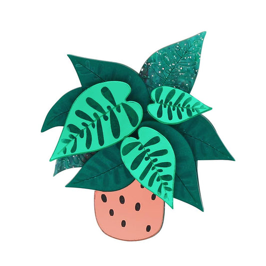 Houseplant Calathea Brooch