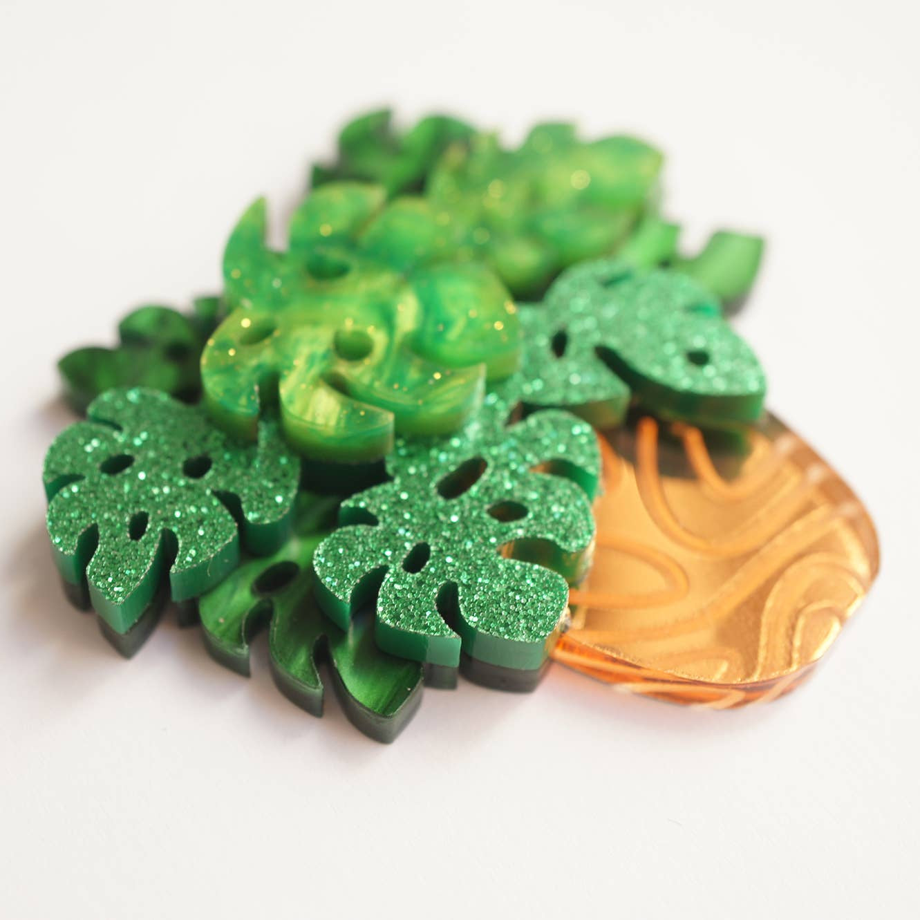 Monstera Brooch