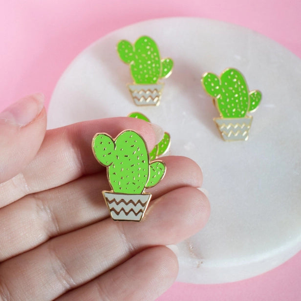 Cactus Pot Enamel Pin