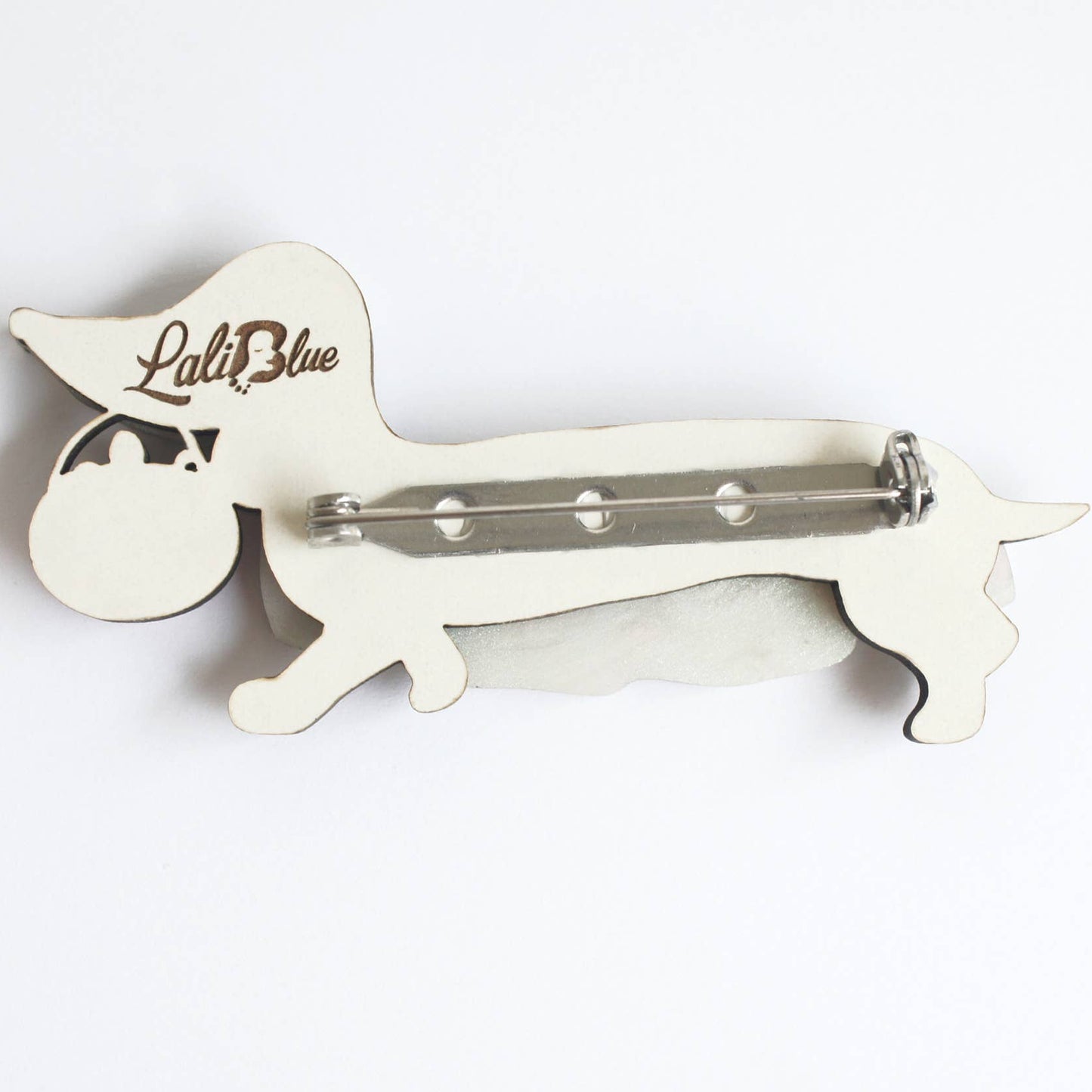 Ghost Dachshund Brooch