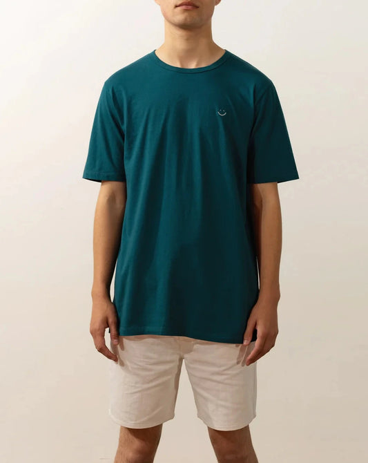 Classic Crew Tee Emerald Smiley