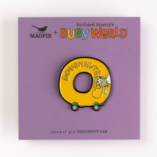 Richard Scarry Enamel Pin - Doughnut Car