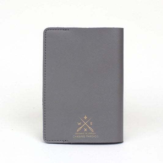 Stitch Where You've Been Passport Cover Kit - Grey Leather
