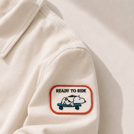 Peanuts Iron-On Embroidered Patch - Ready to Ride