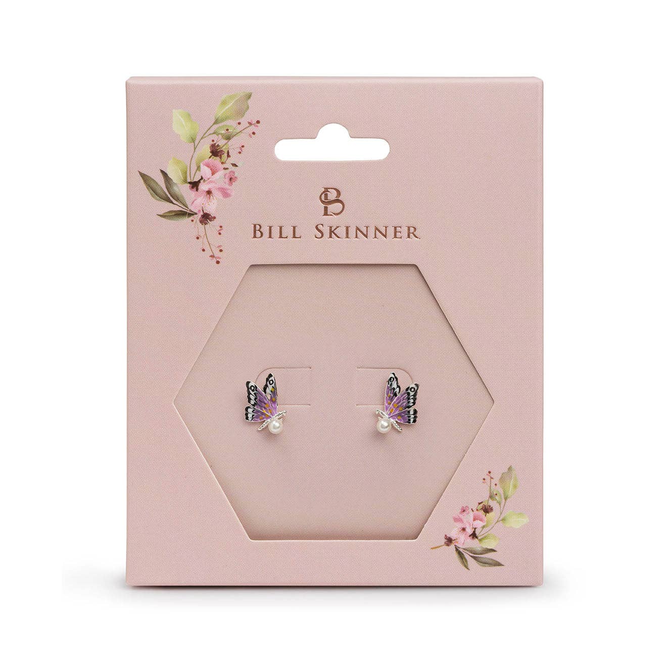 Half Butterfly & Pearl Studs
