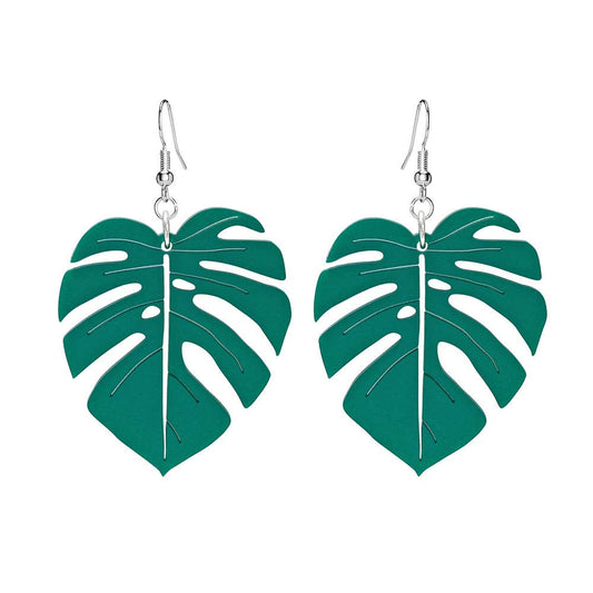 Monstera Leaf Earrings