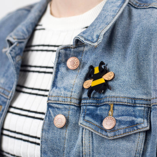 Bumble Bee Acrylic Brooch