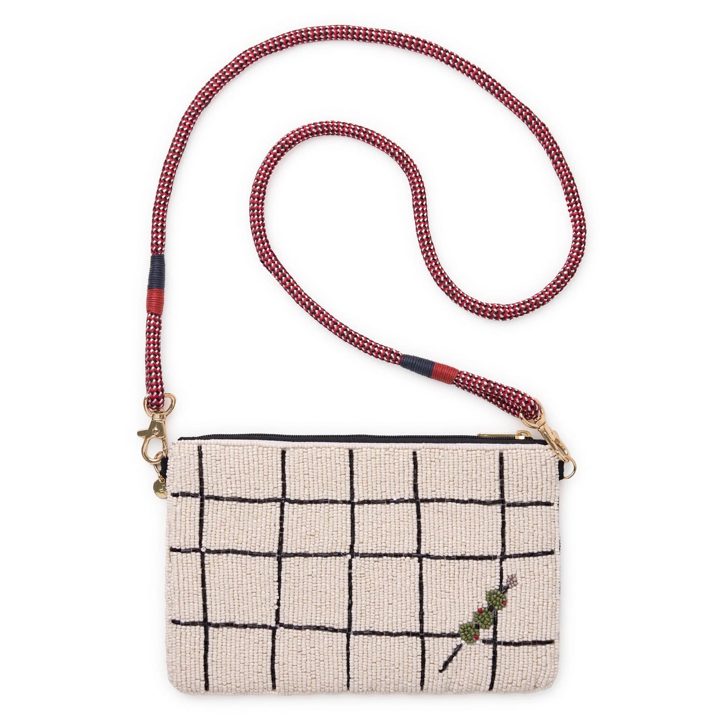 Leila Martini + Caviar Beaded Bag With Strap