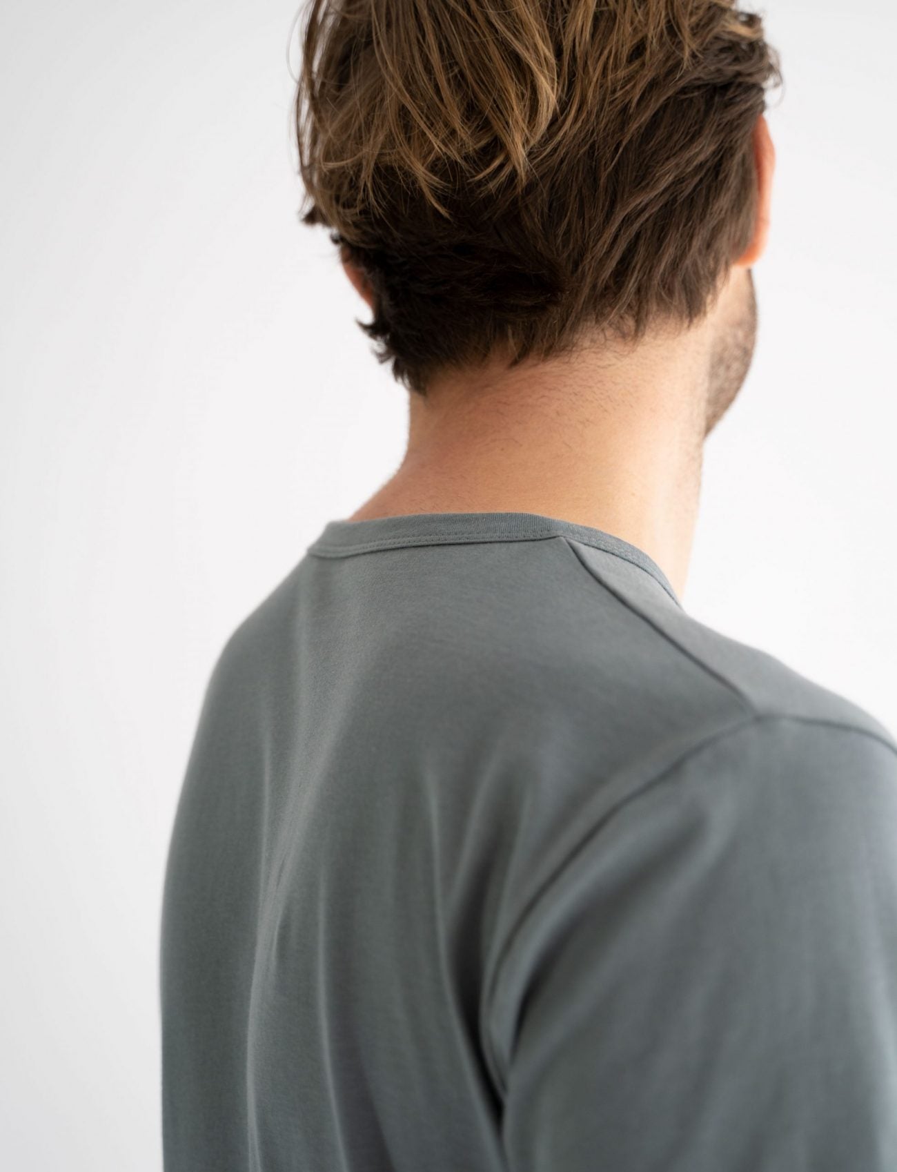 Classic Crew Tee Charcoal Blue Smiley