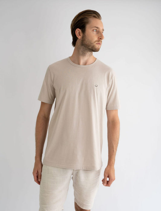 Classic Crew Tee Stone Smiley
