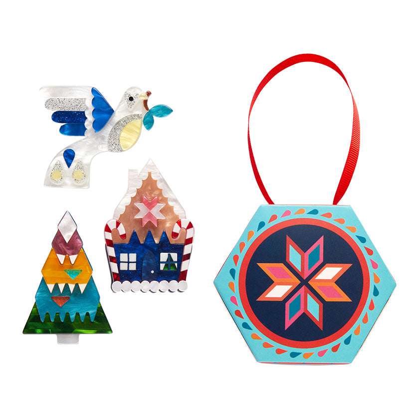 Win a set of Erstwilder Modern Holiday Mystery Mini Brooches
