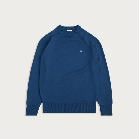 Australian Merino Wool Top Marine Blue Smiley