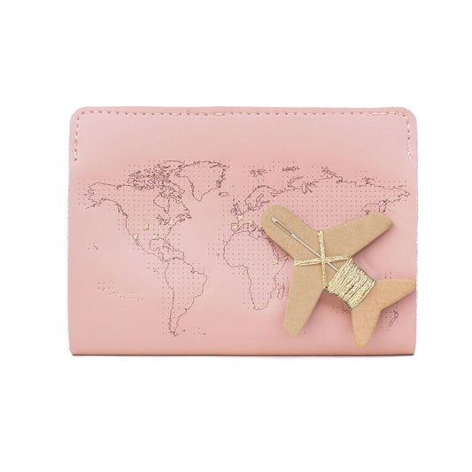 Stitch Where You've Been Passport Cover Kit - Pink Leather