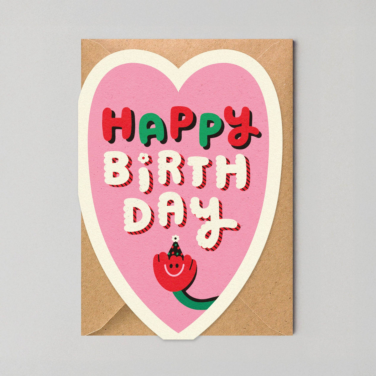 Heart Shaped Happy Birthday Card