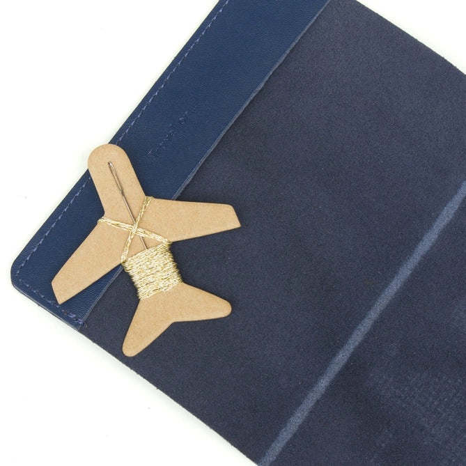 Stitch Where You'Ve Been Passport Cover Kit - Navy Leather