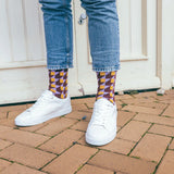 PEPER HAROW Maroon Dimensional Socks