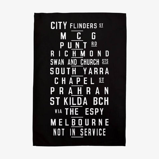 Melbourne Tram Banner Tea Towel