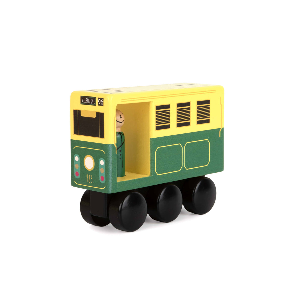 Wooden Melbourne Tram Push Along Toy