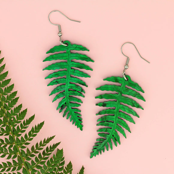 Green Fern Earrings